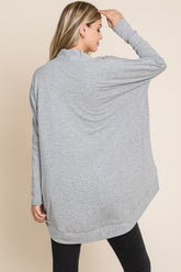BOMBOM Women's Open Front Long Sleeve Cocoon Cardigan - Cozy & Stylish Layering Essential